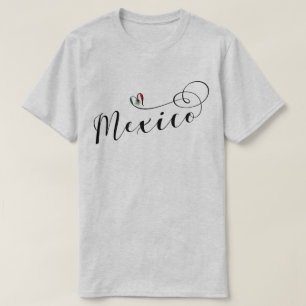 Mexico Heart Flag, Mexicanos T-Shirt