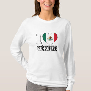 Mexico Heart Long Sleeve for Women T-Shirt