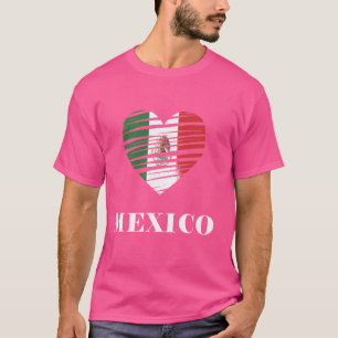 Mexico Heart Mexican Flag Roots Español Proud T-Shirt