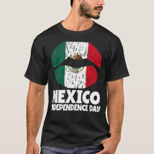 Mexico Independence Day 2022 Lips Pride Mexican Fl T-Shirt