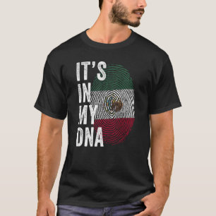 Mexico It's In My DNA Cute Mexican Fingerprint Mex T-Shirt