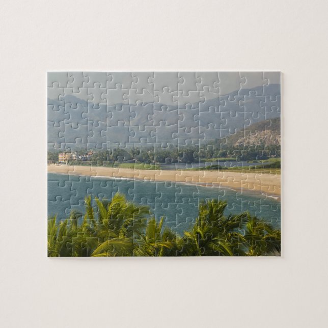 Mexico, Jalisco, Barra de Navidad. Town Beach Jigsaw Puzzle (Horizontal)