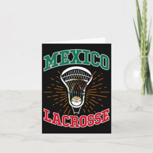 Mexico Lacrosse Mexican Lax Player Lacrosse Team  Card