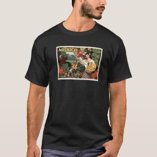 Mexico Land Of Tropical Splendour 1940s Travel Ret T-Shirt