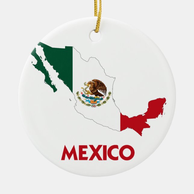 MEXICO MAP CERAMIC ORNAMENT (Front)