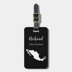Mexico Map Luggage Tag, Wedding Party Welcome Lugg Tag