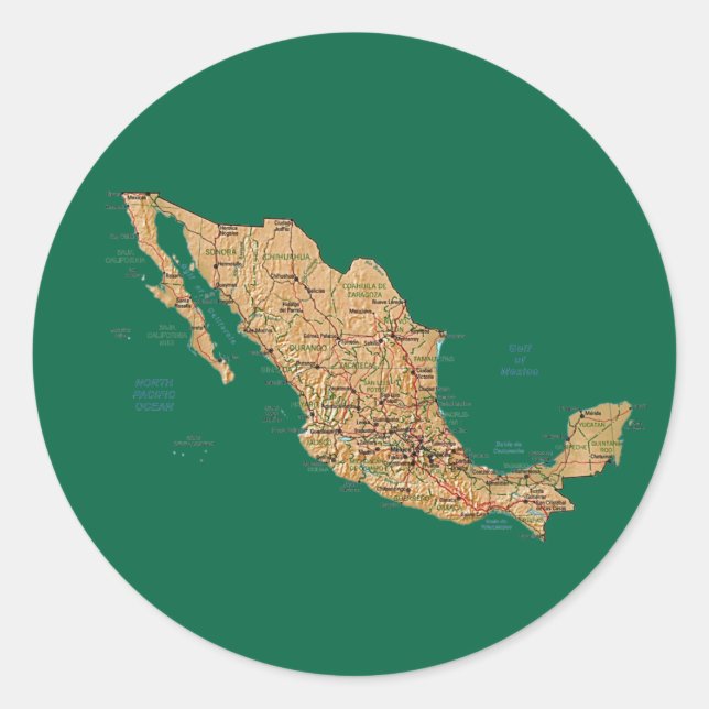 Mexico Map Sticker (Front)