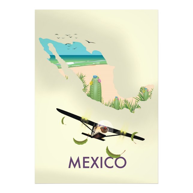 Mexico Map Travel poster (Front)