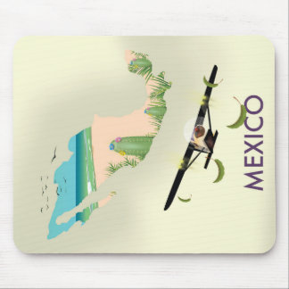 Mexico Map Travel poster Mouse Pad