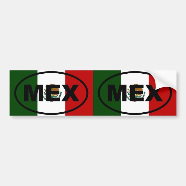 Mexico - MEX - Euro style Bumper Sticker (Front)