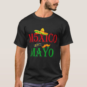 Mexico Mexican 5 De Mayo Taco Sombrero Moustache L T-Shirt