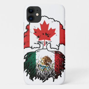 Mexico Mexican Canadian Canada Tree Roots Flag iPhone 11 Case