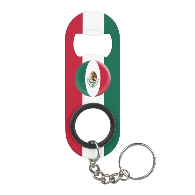 Mexico Mexican Flag Mini Bottle Opener (Back)
