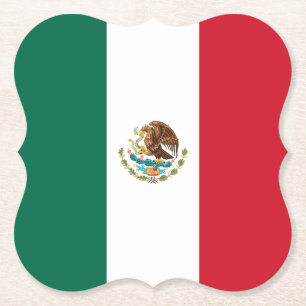 Mexico (Mexican) Flag Paper Coaster