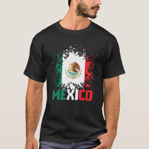 Mexico Mexican Flag Pride Eagle Red Green And Whit T-Shirt