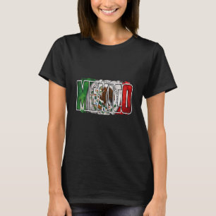 Mexico Mexican Flag Pride Eagle Red Green And Whit T-Shirt