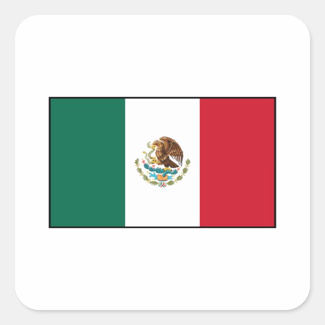 Mexico - Mexican Flag Square Sticker (Front)