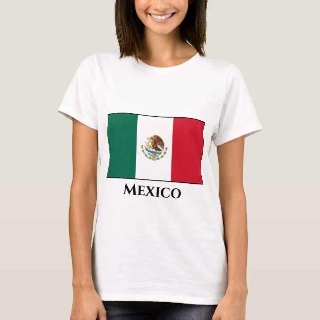 Mexico (Mexican) Flag T-Shirt (Front)