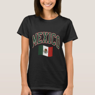 Mexico Mexican Flag Vintage Pride Hispanic Siesta T-Shirt