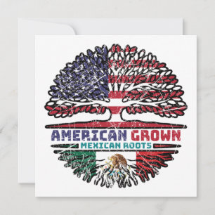 Mexico Mexican US American USA United States Tree Card