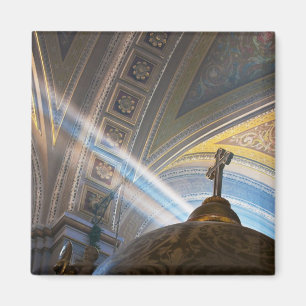 Mexico, Morelia. Sun's rays penetrate interior Magnet