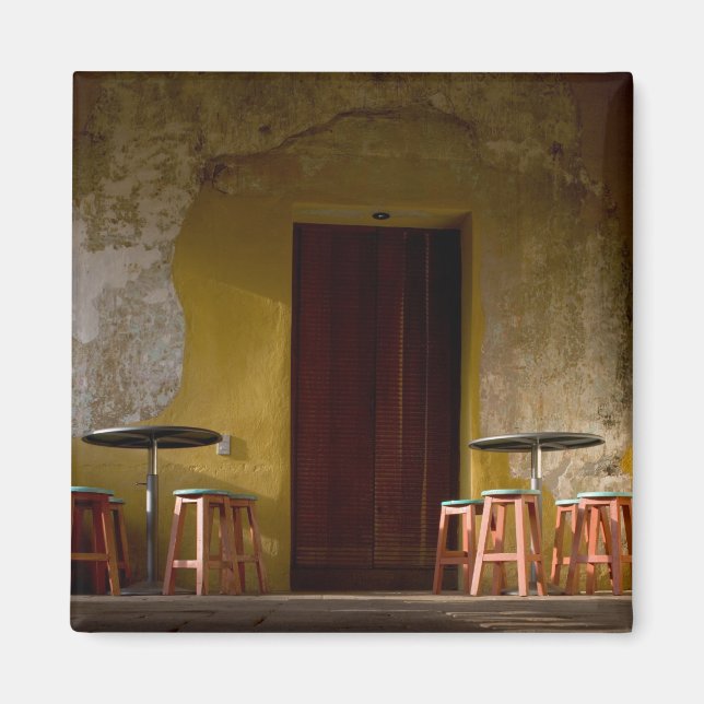 Mexico, Oaxaca, Afternoon sun lights balcony of Magnet (Front)