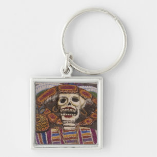 Mexico, Oaxaca. Sand tapestry (tapete de arena) Keychain