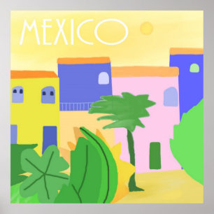 Mexico painting art poster