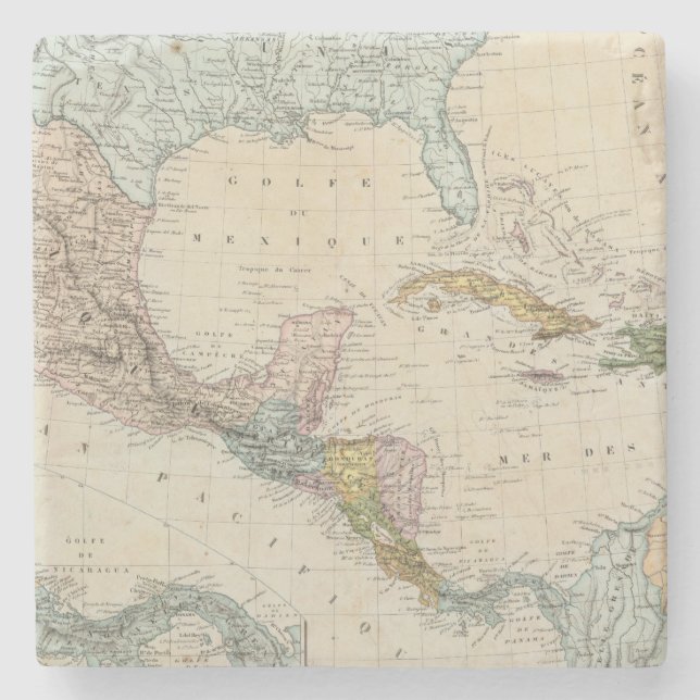 Mexico, Panama, Central America Stone Coaster (Front)