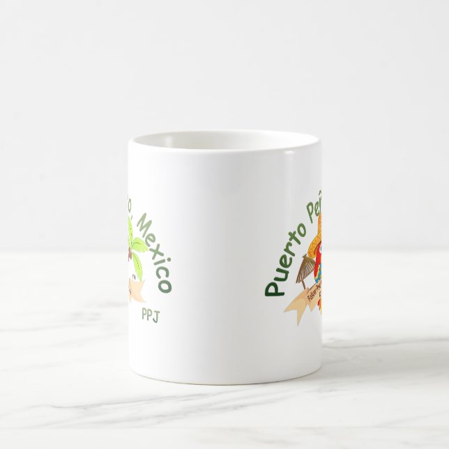 Mexico Parrot Cartoon Coffee Mug (Center)