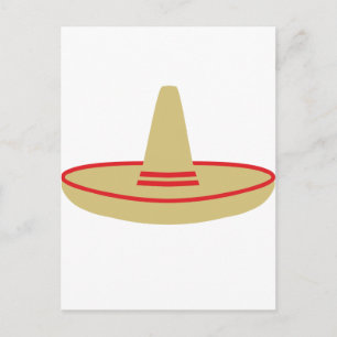 mexico party sombrero invitation postcard
