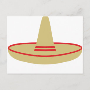 mexico party sombrero postcard
