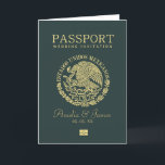 Mexico Passport Destination Wedding  Invitation<br><div class="desc">Destination Wedding Mexico Passport Invitation ,  perfect for a destination wedding theme,  Travel Themed Wedding Invitation. To put the logo of any country or other changes please contact me.</div>