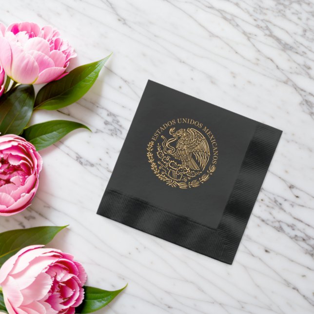 Mexico Passport Foil Napkins (Insitu (Wedding))
