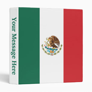 Mexico Plain Flag Binder