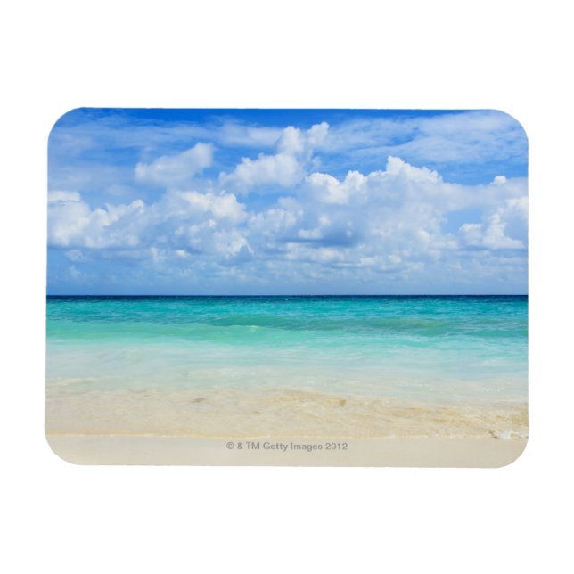 Mexico, Playa Del Carmen, tropical beach Magnet (Horizontal)