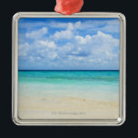 Mexico, Playa Del Carmen, tropical beach Metal Ornament<br><div class="desc">AssetID: 116358619 / {Tetra Images} / Mexico, Playa Del Carmen, tropical beach</div>