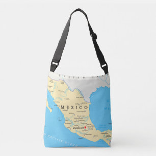 Mexico Political Map Crossbody Bag