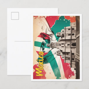 Mexico Pop Art Travel Illustration Postcard