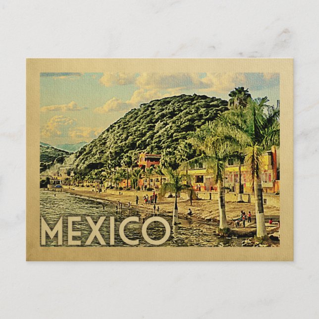 Mexico Postcard Lake Chapala Vintage Travel (Front)