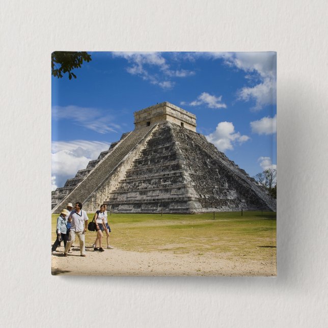Mexico, Quintana Roo, near Cancun, Chichen 4 2 Inch Square Button (Front)