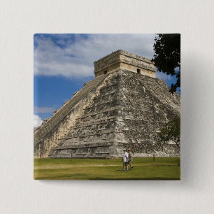 Mexico, Quintana Roo, near Cancun, Chichen 6 2 Inch Square Button