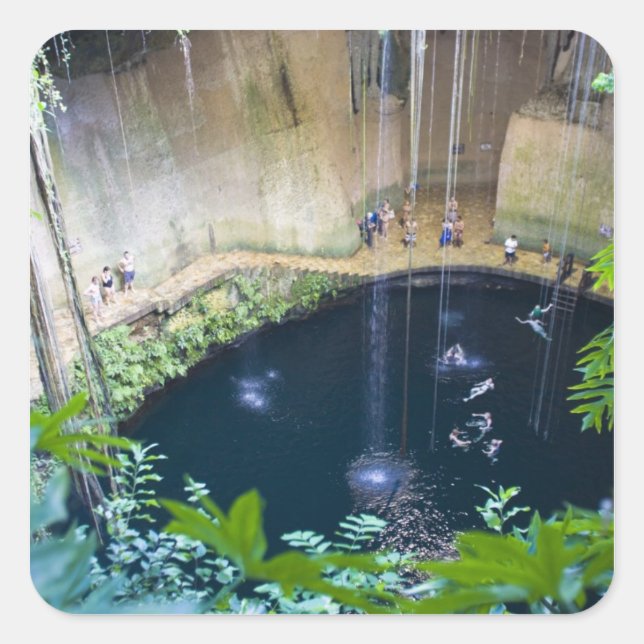 Mexico, Quintana Roo, near Chichen Itza, Square Sticker (Front)