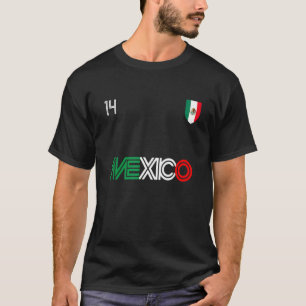 Mexico Retro Football Soccer Mexican Flag T-Shirt