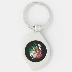 Mexico Ripped Flag Keychain