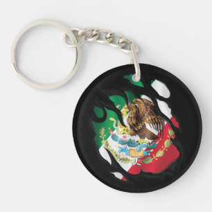 Mexico Ripped Flag Keychain