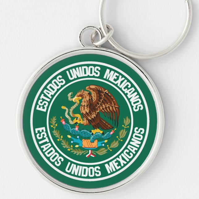 Mexico Round Emblem Keychain (Front)