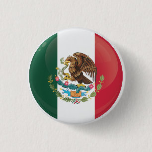 Mexico  Round Icon Flag 1 Inch Round Button
