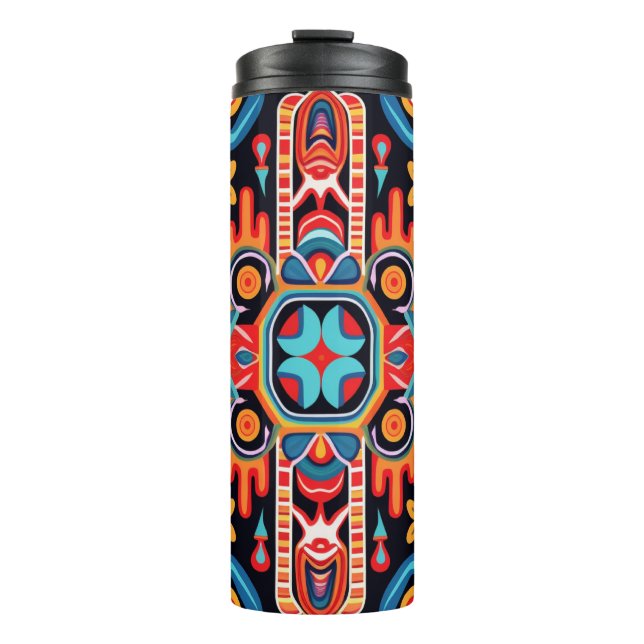 Mexico’s Huichol Art Thermal Tumbler (Front)
