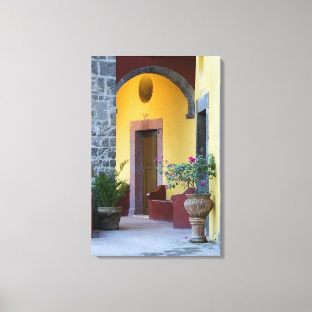 Mexico, San Miguel de Allende, Archway entrance Canvas Print (Front)